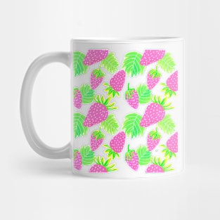 Strawberries Pattern - Hot Pink Mug